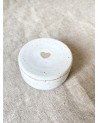 Handmade ceramic lidded heart jar