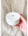 Handmade ceramic lidded heart jar