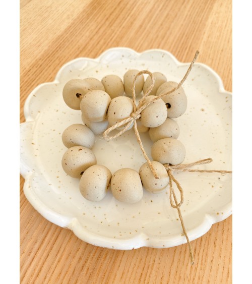 Handmade ceramic napkin rings