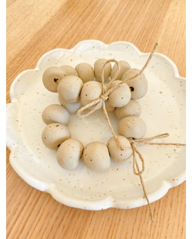 Bol fleur festonné en céramique fait main