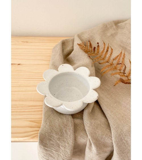 Handmade ceramic flower bowl