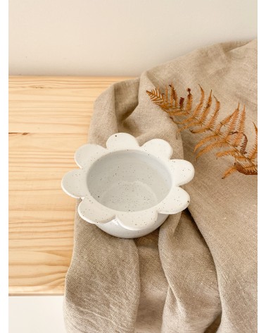 Handmade ceramic flower bowl