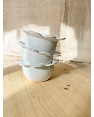 Handmade ceramic flower bowl