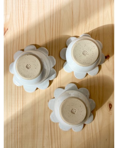 Handmade ceramic flower bowl