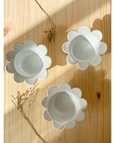 Handmade ceramic flower bowl