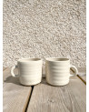 Artisanal ceramic stoneware mug with handle