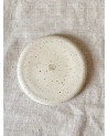 Ceramic Incense holder white speckeld table Art