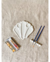 Ceramic seashell watercolor palette for painting