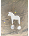 Ceramic Dala horse crystal rainbow Suncatcher
