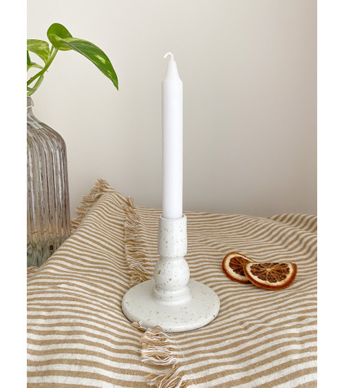 Handmade artisanal ceramic candle holder
