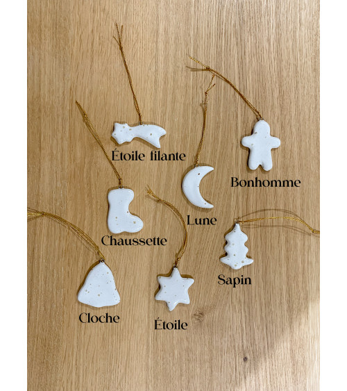 Mini ceramic Christmas tree ornaments