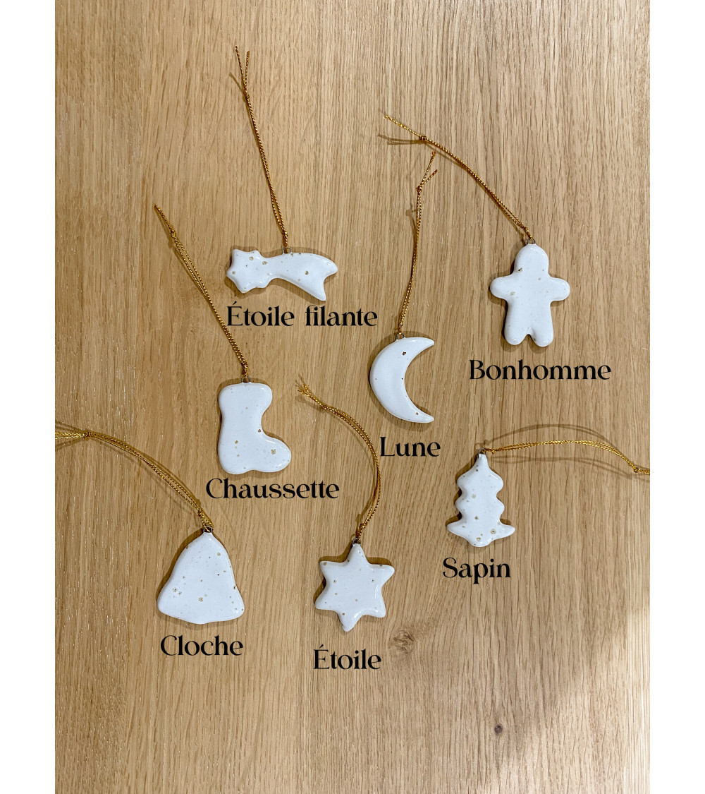 Mini ceramic Christmas tree ornaments