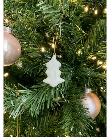 Mini ceramic Christmas tree ornaments