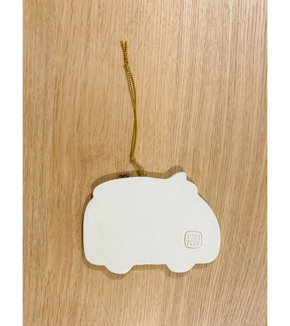 Ornement De Noël Céramique Mont Saint-Michel - Pendentif Décoratif 7,3 Cm Avec Cordon Doré, Pour Sapin Ou Déco Intérieure - 12