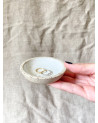 Tiny ring dish in white speckled ceramic