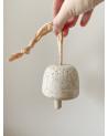 Handmade artisanal ceramic moon bell