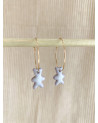 Boucles d'oreilles ourson en porcelaine Gold Filled fait main