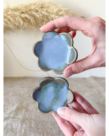 Ceramic flower teabag Dish table Art