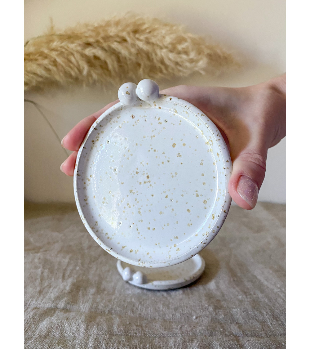 Porte-bougie Floral Céramique – Croix Et Mains, Fait Main, Multicolore