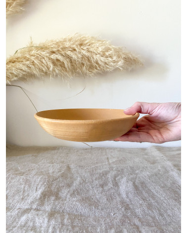 Handmade ceramic colorful pasta bowl