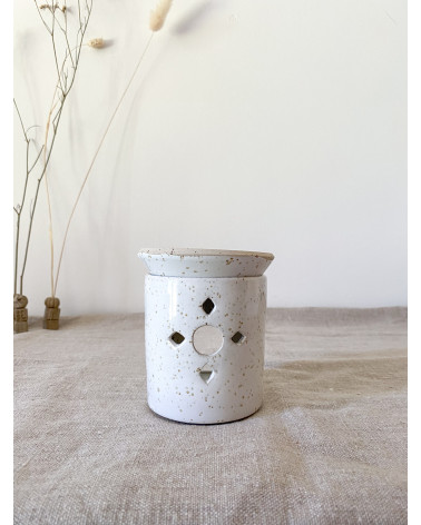 Handmade artisanal ceramic wax or oil burner