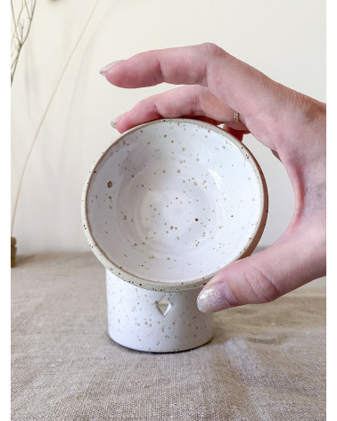 Handmade artisanal ceramic wax or oil burner