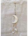 Ceramic moon crystal rainbow Suncatcher