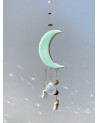 Ceramic moon crystal rainbow Suncatcher