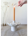 Handmade artisanal ceramic candle holder