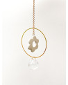 Ceramicflower crystal rainbow Suncatcher