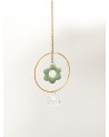 Ceramicflower crystal rainbow Suncatcher