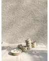 Petite assiette grès beige moucheté Collection Natura