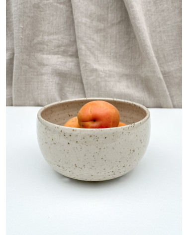 Handmade stoneware strainer bowl Natura Collection