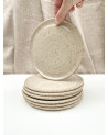 Handmade stoneware desert plate Natura Collection