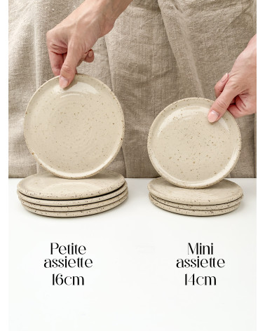 Handmade stoneware cookie plate Natura Collection