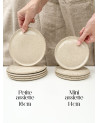 Handmade stoneware cookie plate Natura Collection