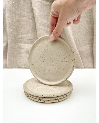 Handmade stoneware cookie plate Natura Collection