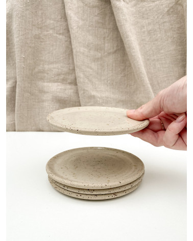 Handmade stoneware cookie plate Natura Collection