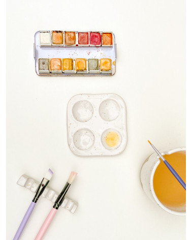 Ceramic watercolor palette for painting