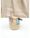 Ceramic paint brush cup and holder for painting