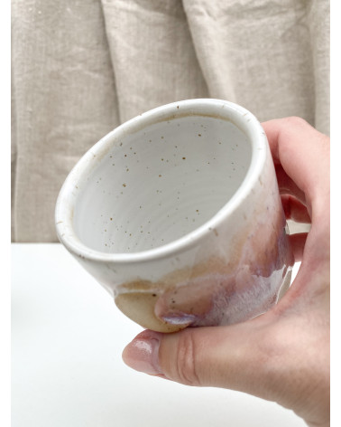 Handmade artisanal ceramic lila moon cup