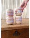 Handmade artisanal ceramic rainbow beach cup