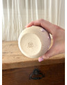 Handmade artisanal ceramic rainbow beach cup