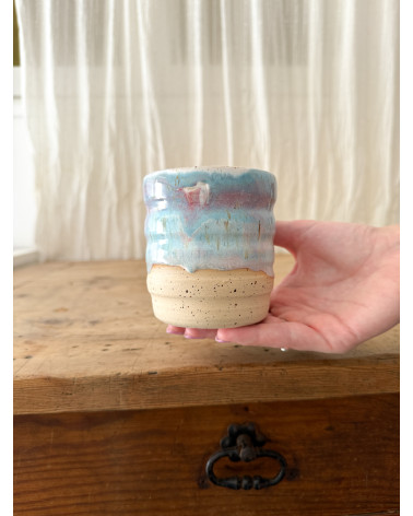 Mug Joy turquoise artisanal en céramique fait main