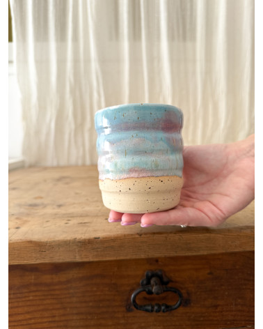 Mug Joy turquoise artisanal en céramique fait main