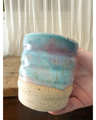 Mug Joy turquoise artisanal en céramique fait main
