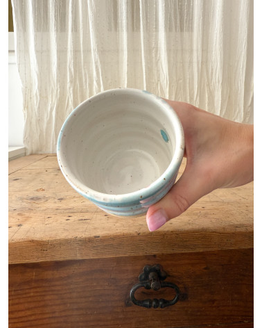 Mug Joy turquoise artisanal en céramique fait main