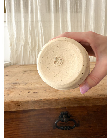 Handmade artisanal ceramic turquoise cup