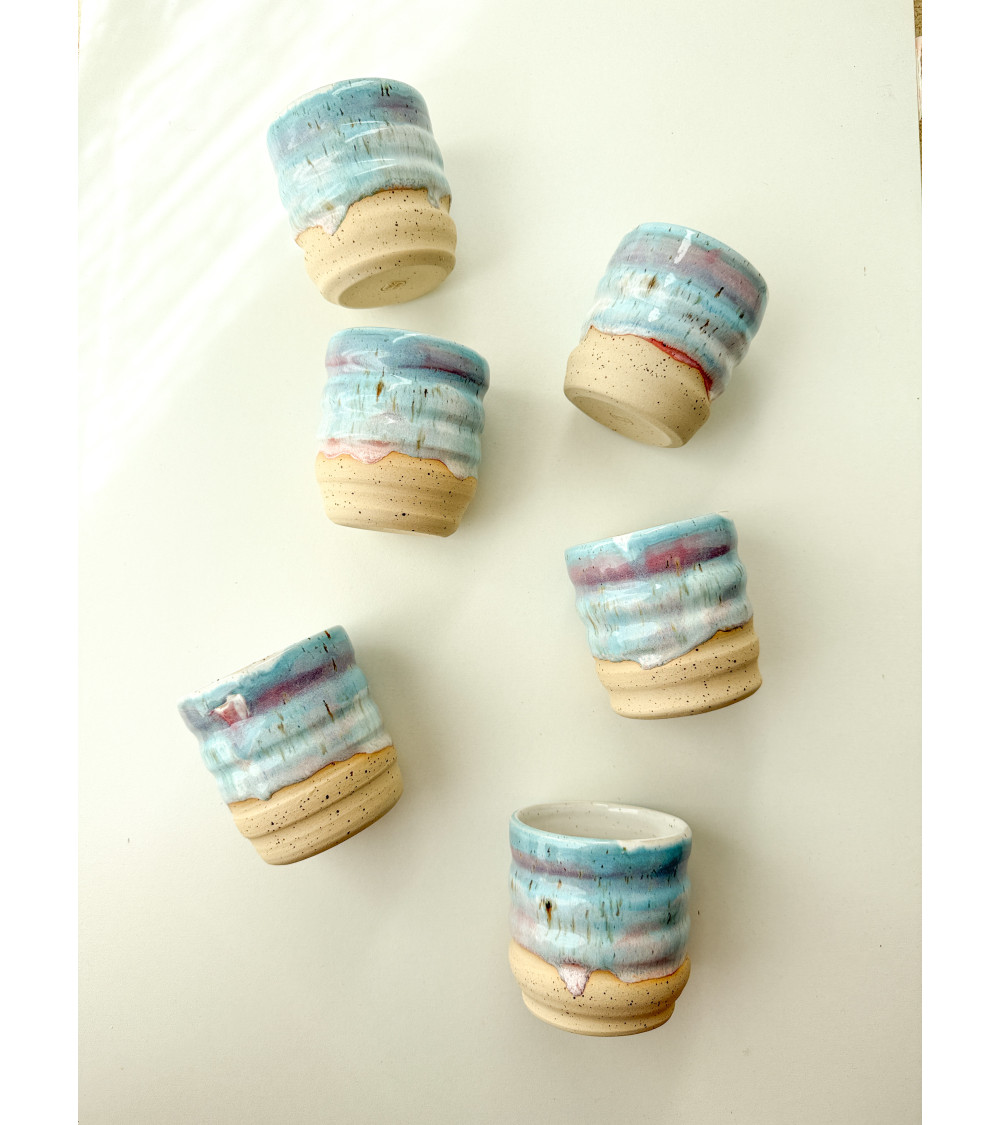 Mug Joy turquoise artisanal en céramique fait main