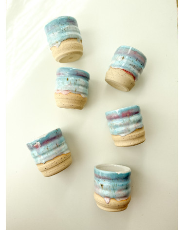 Mug Joy turquoise artisanal en céramique fait main